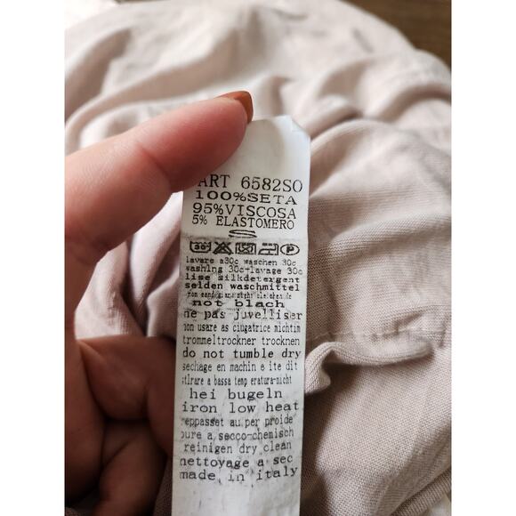 Tempo Paris Silk Angled Tiered Midi Skirt Pink Boho Euro Summer size small - Picture 8 of 10